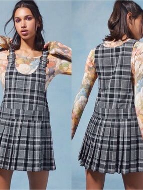 NEW Anna Sui UO Exclusive Plaid Mini Dress